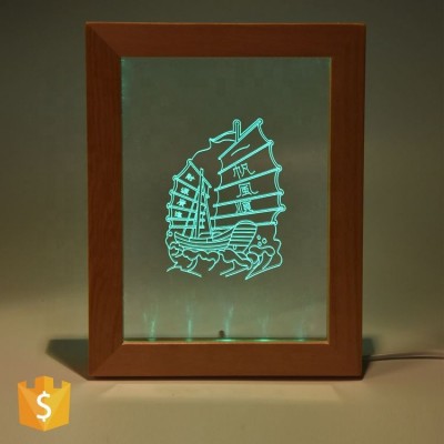 Popular for the market Night decoration photo frame lights,Creative 3d photo frame light