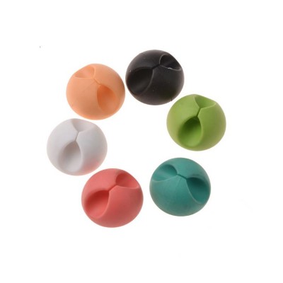 Eco-friendly silicone usb wire clips desktop cable holder high quality cable multifunctional silicone fixing clip