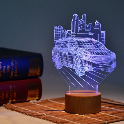 Colorful decoration retail displays Acrylic High Quality 3d Illusion Table Lamp 3d night light