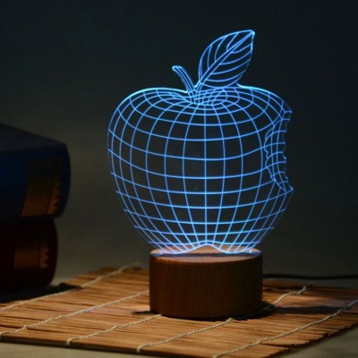 High Quality Illusion Table Lamp home lighting colorful apple Acrylic creative creative 3d led lamp night light