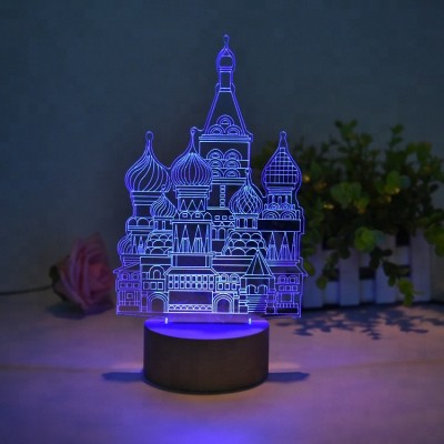 7 colors bedroom children room decoration changing table desk decor lamp 3d illusion night light