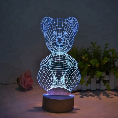 Home Decor Office Bedroom Party Kids Birthday Gift Optical Desk Night Light Led 3D Illusion Lamp